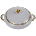 [458168316] Terrine Ragoutterrine mit Deckel Goldrand 1,5 L KPM Krister 0201 Weiß gebraucht - akzeptabel Bild 2