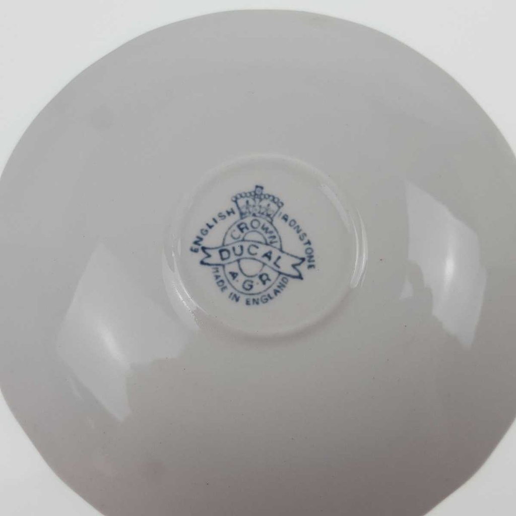 [458168318] Untertasse für Mokka klein 11,5 cm Crown Ducal Bristol Blau gebraucht - gut Bild 4