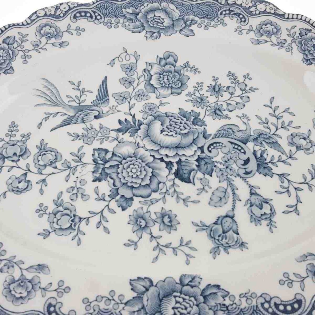 [458168320] Servierplatte klein 30,5x22,8 cm Crown Ducal Bristol Blau gebraucht - gut Bild 3