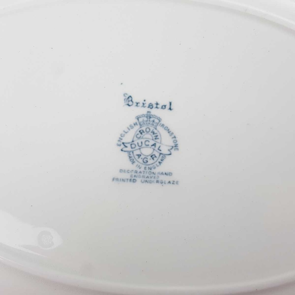 [458168320] Servierplatte klein 30,5x22,8 cm Crown Ducal Bristol Blau gebraucht - gut Bild 5