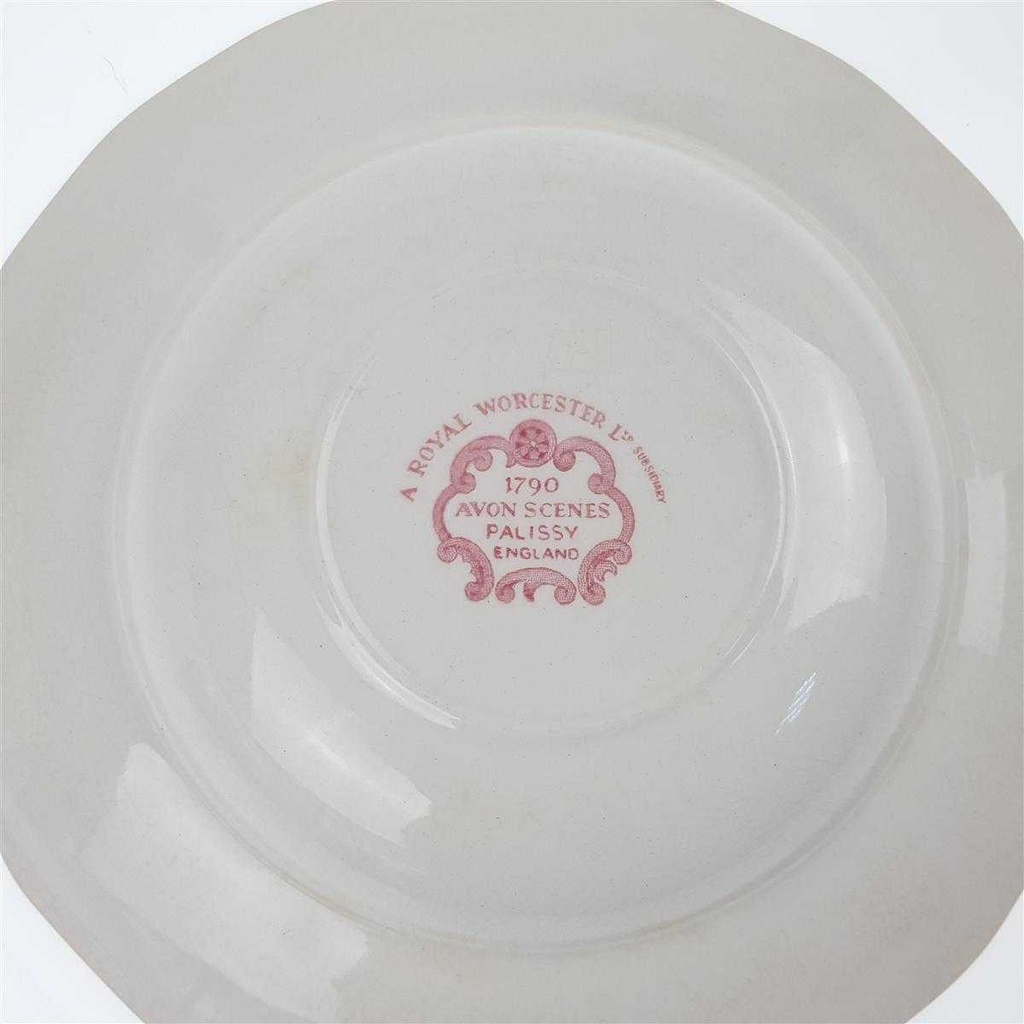 [458168325] Suppenteller 23,3 cm Palissy Avon Scenes Rot gebraucht - gut Bild 4