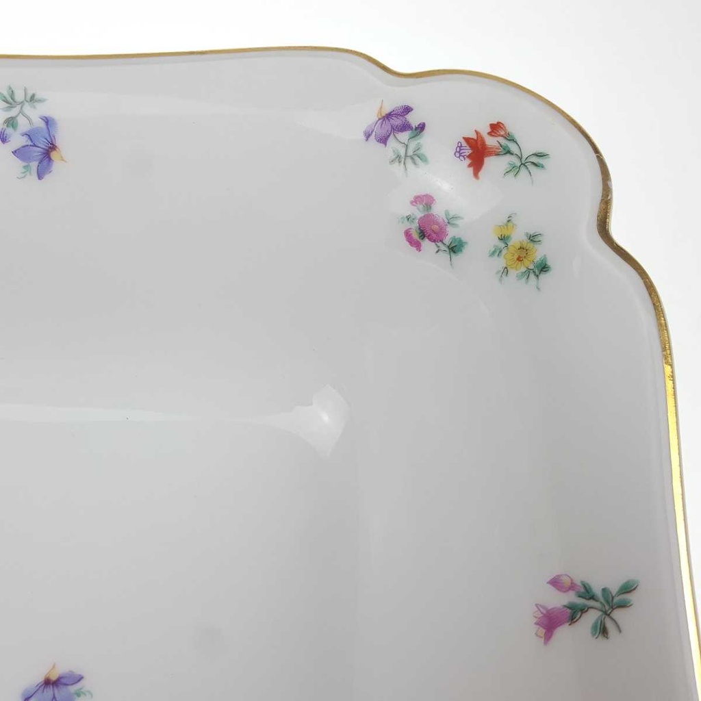 [458168328] Schüssel Goldrand Hutschenreuther Weiß Streublume Blumen Blumendekor gebraucht - gut Bild 3