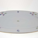 [458168329] Servierplatte Goldrand 32,9x22,2 cm Hutschenreuther Weiß Streublume Blumen Blumendekor gebraucht - gut Bild 3