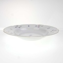 [458168330] Suppenteller Goldrand 25,4 cm Hutschenreuther Weiß Streublume Blumendekor gebraucht - gut Bild 3