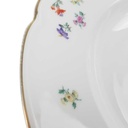 [458168330] Suppenteller Goldrand 25,4 cm Hutschenreuther Weiß Streublume Blumendekor gebraucht - gut Bild 6