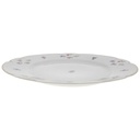 [458168331] Speiseteller Essteller Goldrand 25,7 cm Hutschenreuther Weiß Streublume Blumendekor gebraucht - gut Bild 2