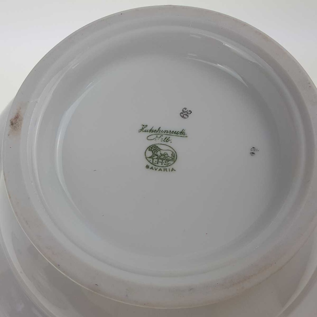 [458168332] Suppenterrine Suppenschüssel Goldrand 2,5 L Hutschenreuther Weiß Streublume Blumendekor gebraucht - gut Bild 9