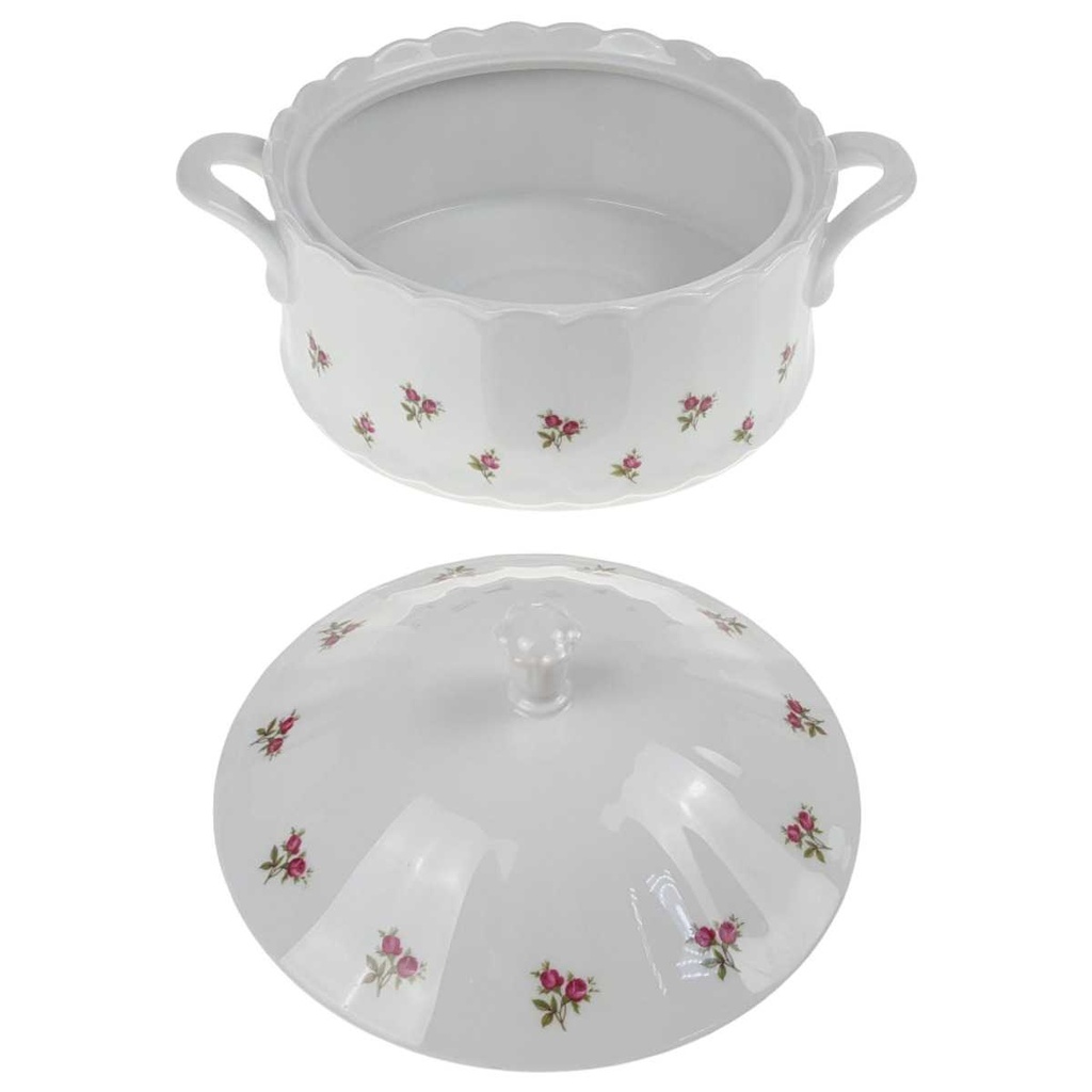 [458168338] Ragoutterrine Suppenterrine Terrine 1,5 L Eschenbach Moosrose Blumen gebraucht - gut Bild 2