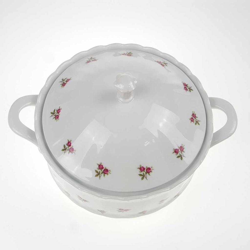 [458168338] Ragoutterrine Suppenterrine Terrine 1,5 L Eschenbach Moosrose Blumen gebraucht - gut Bild 5