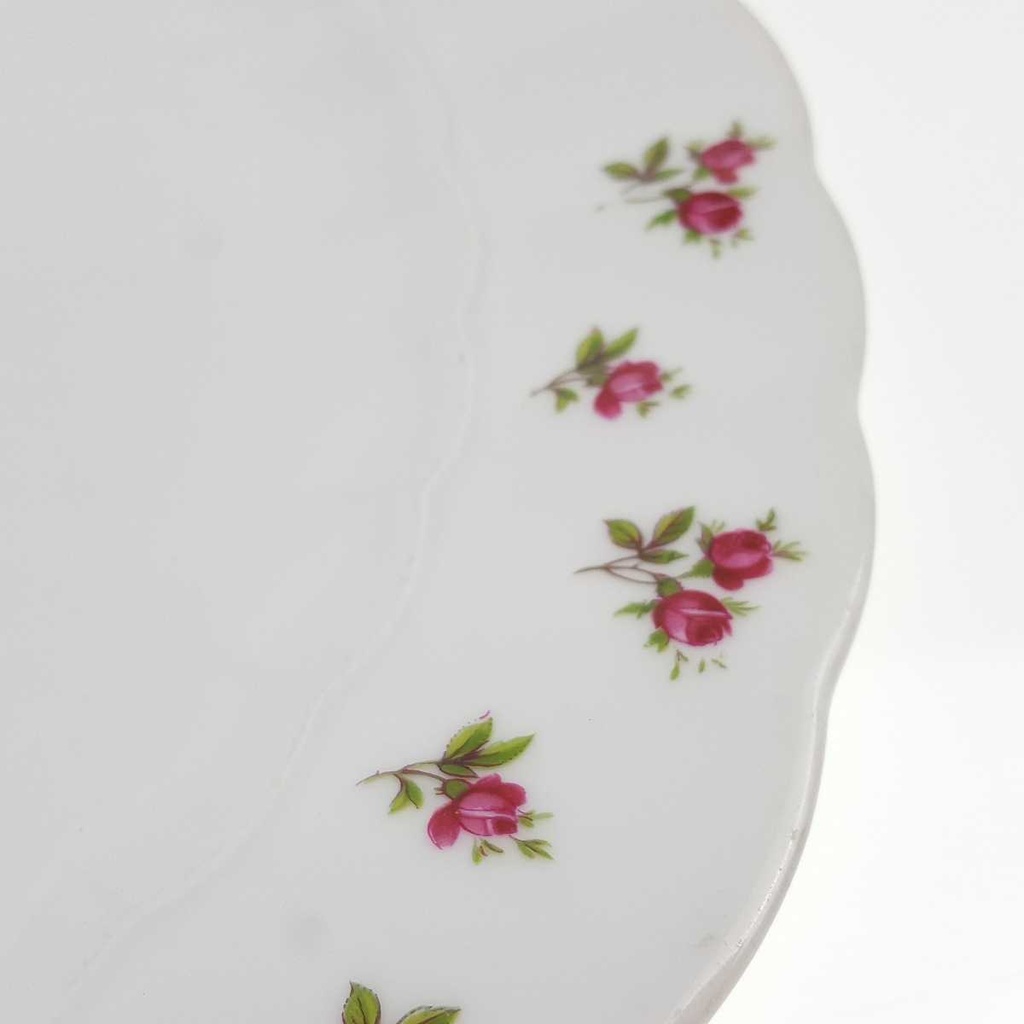 [458168339] Speiseteller Essteller 24,7 cm Eschenbach Moosrose Blumen gebraucht - gut Bild 4