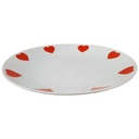 [45816835] Kuchenteller 19,5 cm Mitterteich Form 890 Rote Herzchen gebraucht - gut Bild 2