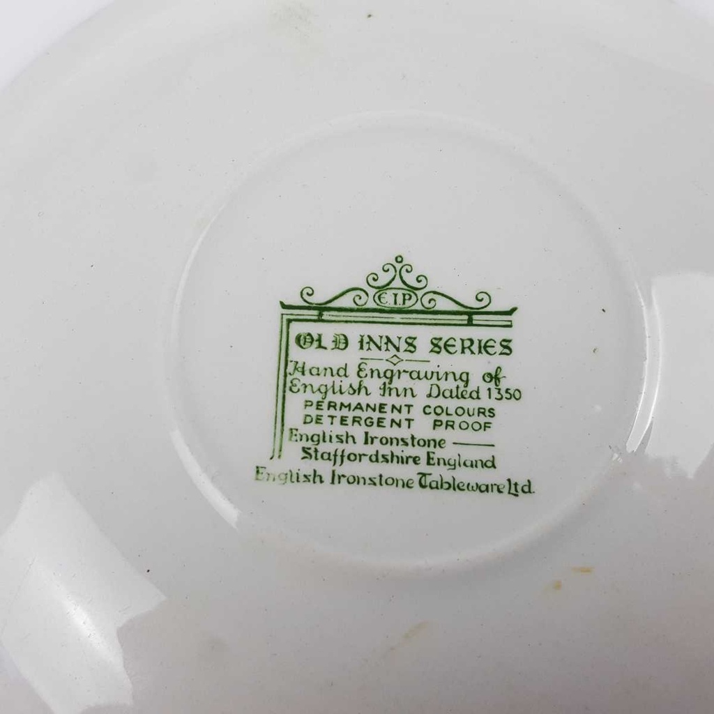 [458168360] Untertasse 14,1 cm English Ironstone Tableware (EIT) EIT England Old Inns Series gebraucht - gut Bild 5