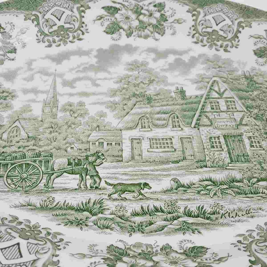 [458168364] Servierplatte 29,3x23 cm English Ironstone Tableware (EIT) EIT England Old Inns Series gebraucht - gut Bild 4