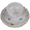 [458168369] Kaffeegedeck 3tlg Weimar Porzellan Katharina Blumendekor Bunt Blumen gebraucht - sehr gut Bild 2