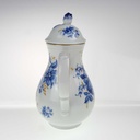 [458168372] Kaffeekanne Goldrand 1,4 L Schaller blaue Blume weiß Blumen Bavaria gebraucht - sehr gut Bild 4