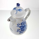 [458168372] Kaffeekanne Goldrand 1,4 L Schaller blaue Blume weiß Blumen Bavaria gebraucht - sehr gut Bild 5
