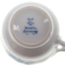 [458168374] Kaffeetasse Goldrand 0,2 L Schaller blaue Blume weiß Blumen Bavaria gebraucht - gut Bild 6