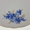 [458168377] Tortenplatte Goldrand Schaller blaue Blume weiß Blumen Bavaria gebraucht - gut Bild 2
