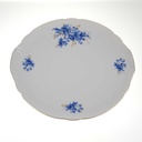 [458168377] Tortenplatte Goldrand Schaller blaue Blume weiß Blumen Bavaria gebraucht - gut Bild 5