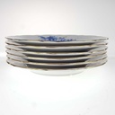 [2119291] 6er Set Kuchenteller Goldrand 19,8 cm Schaller blaue Blume weiß Blumen Bavaria gebraucht - gut Bild 3