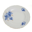 [2119291] 6er Set Kuchenteller Goldrand 19,8 cm Schaller blaue Blume weiß Blumen Bavaria gebraucht - gut Bild 5