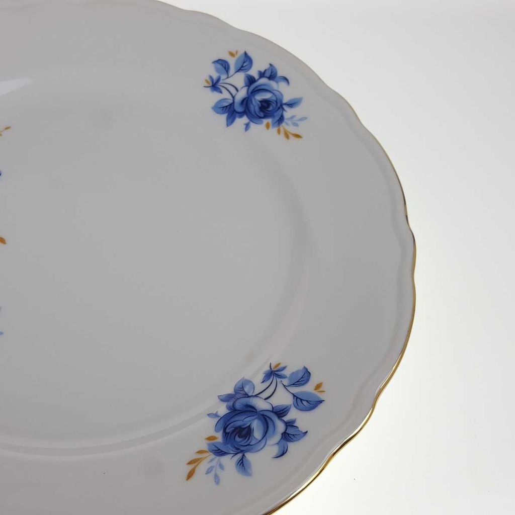 [2119291] 6er Set Kuchenteller Goldrand 19,8 cm Schaller blaue Blume weiß Blumen Bavaria gebraucht - gut Bild 7