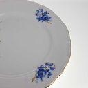 [2119291] 6er Set Kuchenteller Goldrand 19,8 cm Schaller blaue Blume weiß Blumen Bavaria gebraucht - gut Bild 7