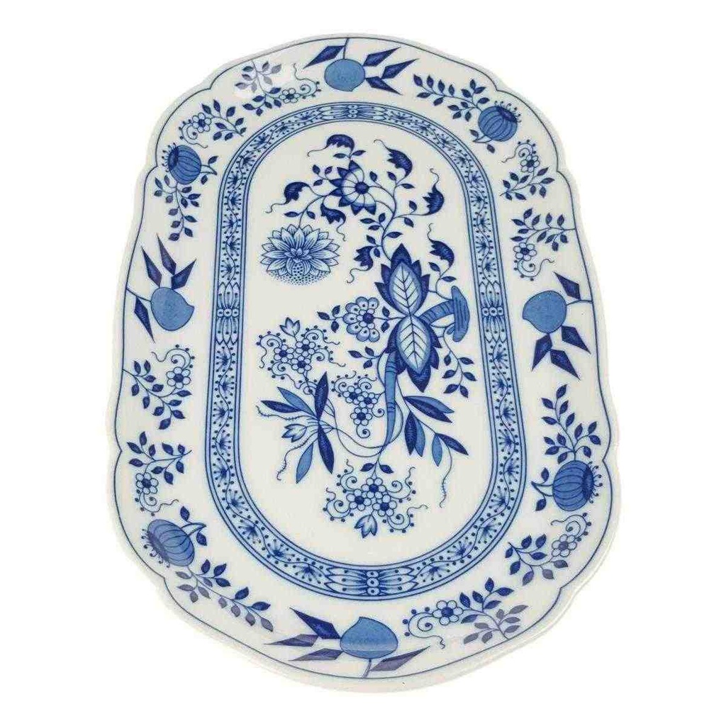 [458168380] Servierplatte Beilagenplatte 25,5x15,5 cm Hutschenreuther Maria Theresia Zwiebelmuster I. Wahl gebraucht - sehr gut Bild 3
