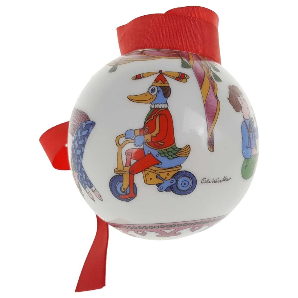 [458168380-1992] Weihnachtskugel Hutschenreuther 1992 Zirkus gebraucht - sehr gut Bild 2
