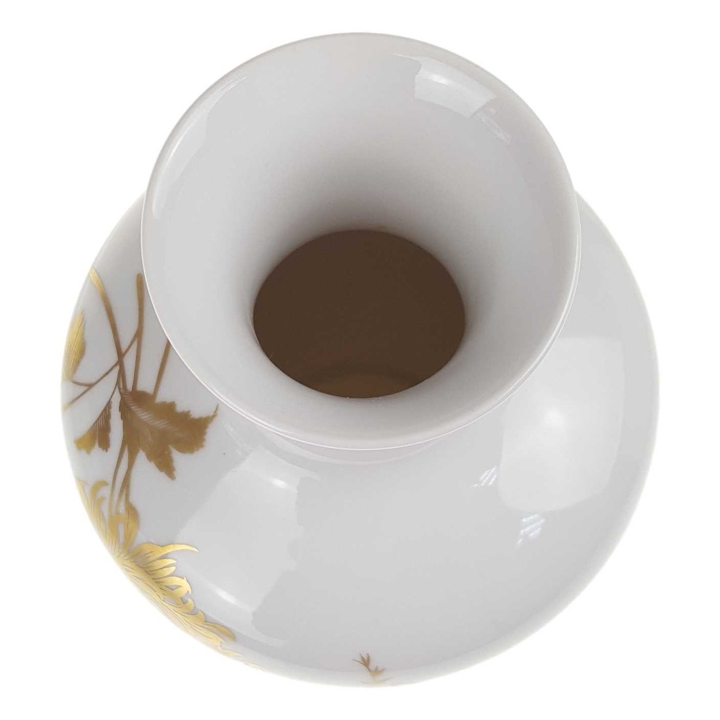 [458168398] Blumenvase Golddekor 22 cm AK Kaiser Blumendekor Blumen gebraucht - sehr gut Bild 3