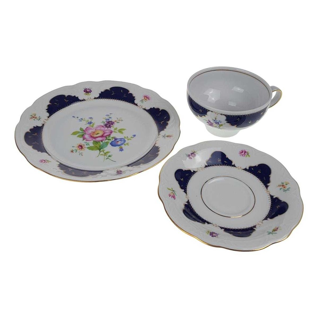 [458168401] Sammeltasse Teegedeck 3tlg Kahla Blumendekor Bunt Blumen gebraucht - sehr gut Bild 5