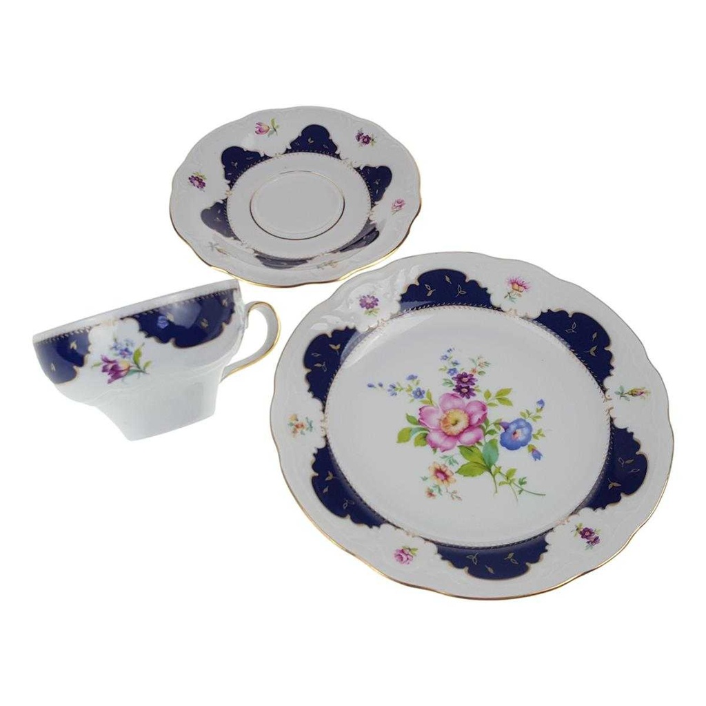 [458168401] Sammeltasse Teegedeck 3tlg Kahla Blumendekor Bunt Blumen gebraucht - sehr gut Bild 6