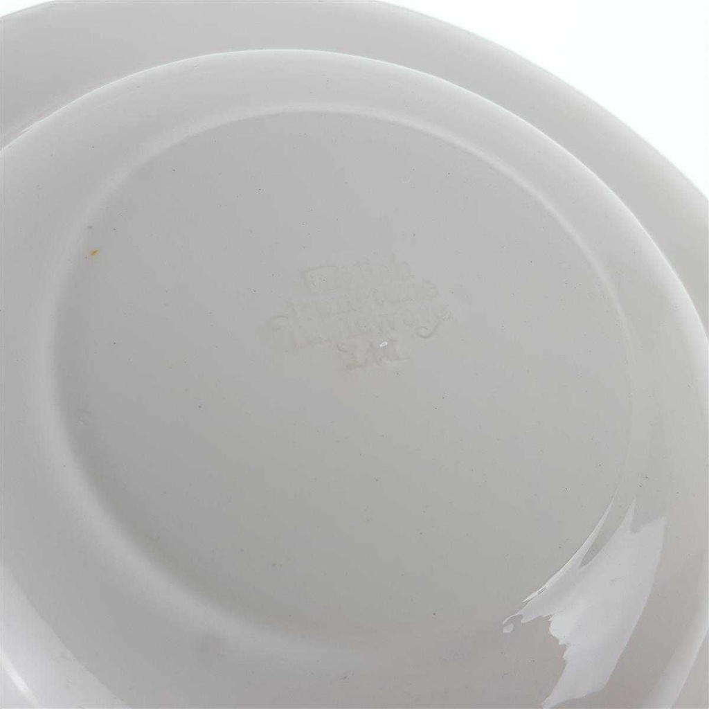 [458168405] Suppenteller 22 cm English Ironstone Tableware (EIT) EIT England Heuwagen Rot gebraucht - sehr gut Bild 3