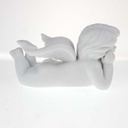 [458168406] Figur Biskuitporzellan liegend 8,2 cm Rosenthal Engel studio-haus Weiß gebraucht - sehr gut Bild 5