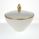 [2119296] 3er Set Zuckerdose und Milchkännchen Goldrand Eschenbach elfenbein Beige Tablett gebraucht - gut Bild 6