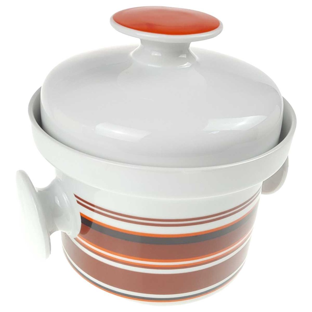 [458168421] Ragoutterrine Suppenterrine Servierschüssel 1,5 L Retsch Wunsiedel Retro braun orange schwarz gebraucht - gut Bild 2