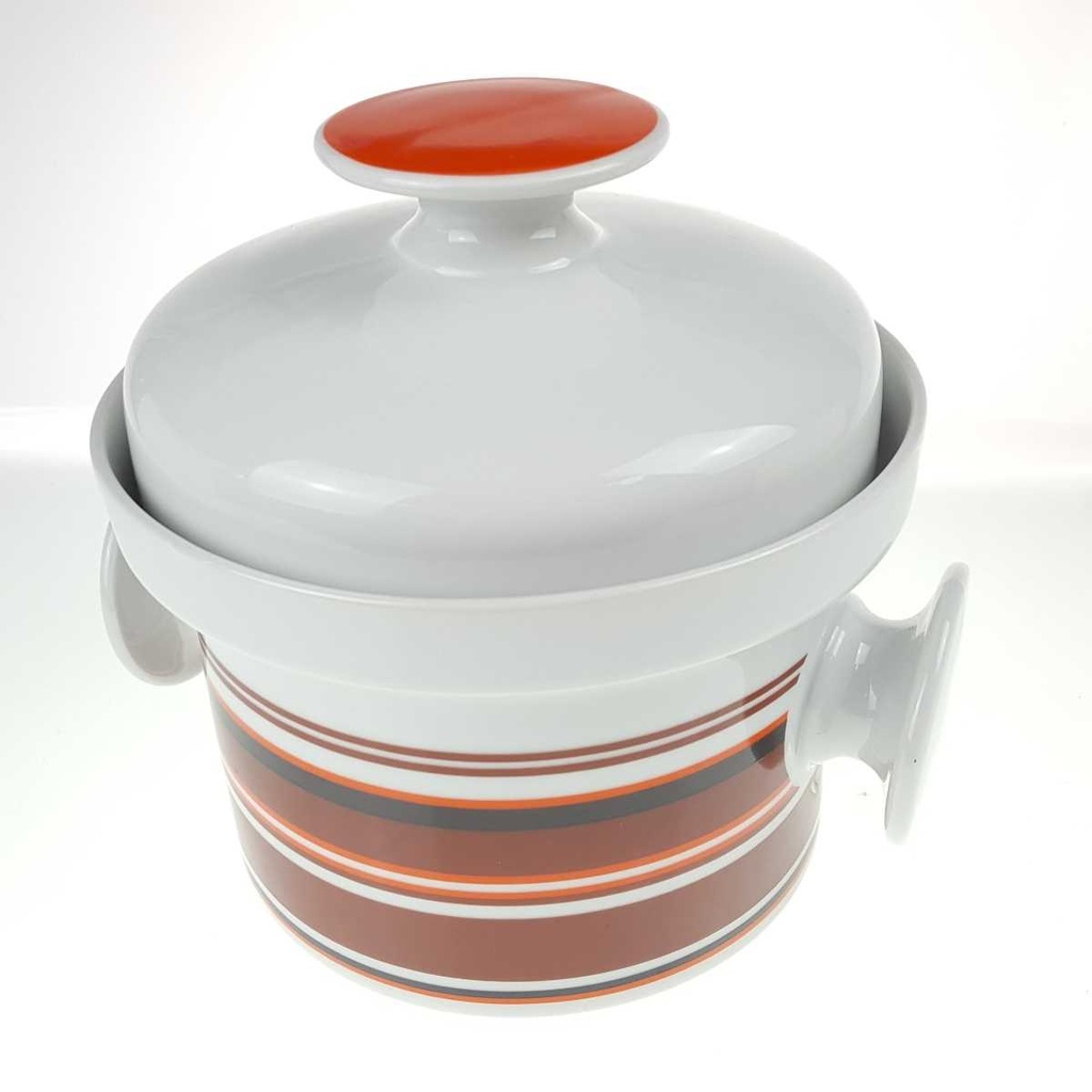 [458168421] Ragoutterrine Suppenterrine Servierschüssel 1,5 L Retsch Wunsiedel Retro braun orange schwarz gebraucht - gut Bild 3