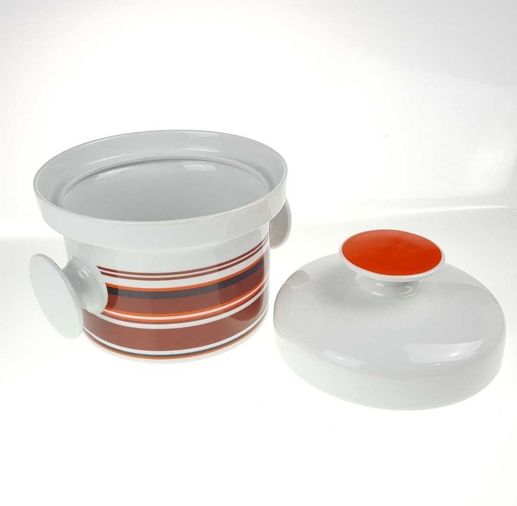[458168421] Ragoutterrine Suppenterrine Servierschüssel 1,5 L Retsch Wunsiedel Retro braun orange schwarz gebraucht - gut Bild 4