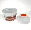 [458168421] Ragoutterrine Suppenterrine Servierschüssel 1,5 L Retsch Wunsiedel Retro braun orange schwarz gebraucht - gut Bild 4