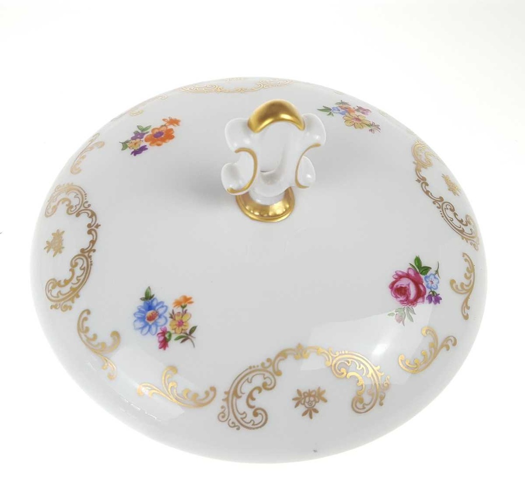[458168423] Deckeldose Bonboniere 1,4 L Reichenbach Blumendekor Blumen gebraucht - gut Bild 4