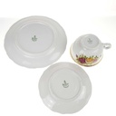 [458168427] Gedeck Sammelgedeck Goldrand 3tlg Winterling Kirchenlamitz Rosendekor gebraucht - gut Bild 6