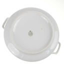 [458168434] Ragoutterrine Servierschüssel Goldrand 1,5 L Bareuther Waldsassen geriffelt Blauband Weiß gebraucht - gut Bild 7