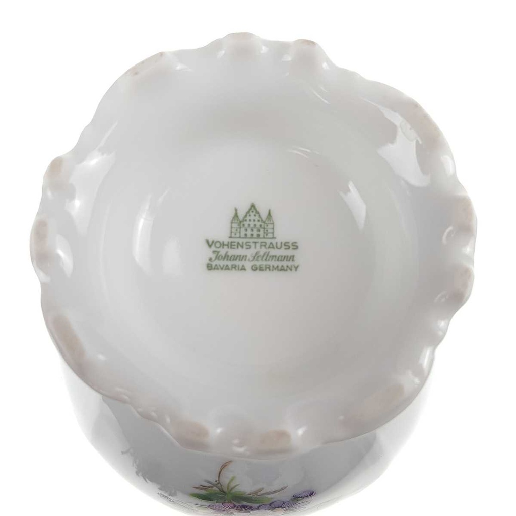 [458168438] Tischvase Vase Goldrand 19,3 cm Seltmann Vohenstrauß Blumendekor gebraucht - sehr gut Bild 7