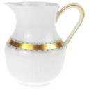 [458168441] Milchkännchen 0,2 L Seltmann Weiden Vohenstrauß Goldring graue Halbkreise gebraucht - sehr gut Bild 2