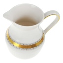 [458168441] Milchkännchen 0,2 L Seltmann Weiden Vohenstrauß Goldring graue Halbkreise gebraucht - sehr gut Bild 3