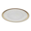 [458168443] Kuchenteller Dessertteller 19,5 cm Seltmann Weiden Vohenstrauß Goldring graue Halbkreise gebraucht - gut Bild 3