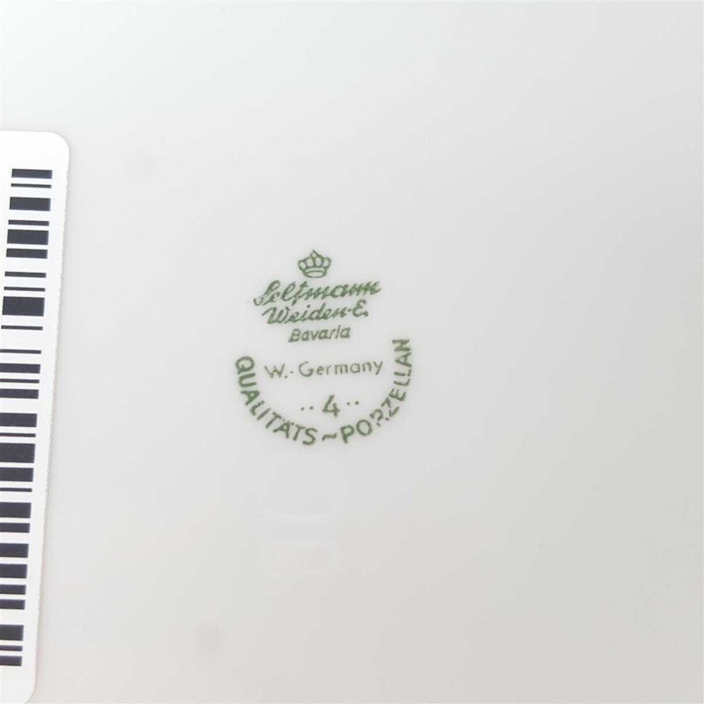 [458168445] Untertasse für Kaffee 15 cm Seltmann Weiden Vohenstrauß Goldring graue Halbkreise gebraucht - gut Bild 3