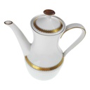 [458168447] Kaffeekanne 1,3 L Seltmann Weiden Vohenstrauß Goldring graue Halbkreise gebraucht - gut Bild 3