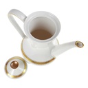 [458168447] Kaffeekanne 1,3 L Seltmann Weiden Vohenstrauß Goldring graue Halbkreise gebraucht - gut Bild 5