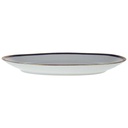 [458168449] Servierplatte Goldrand 37,5x24,9 cm Bareuther Waldsassen geriffelt Blauband Weiß gebraucht - gut Bild 2